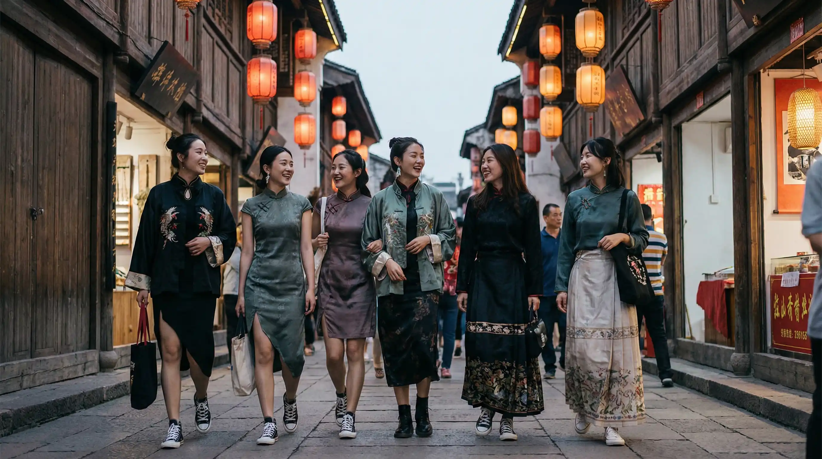 国产一线二线三线女装品牌 新中式时尚穿搭街拍
